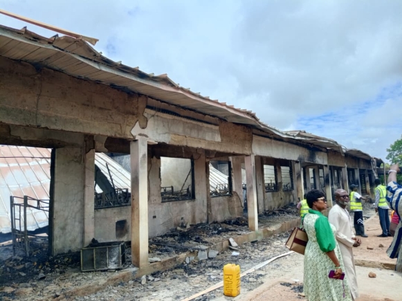 Fire razes girls SHS dormitory at Ghana’s Upper West Region, 138 students displaced