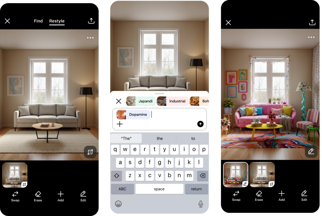 Pinterest eyes new ‘Restyle’ feature that lets creators redesign rooms with AI